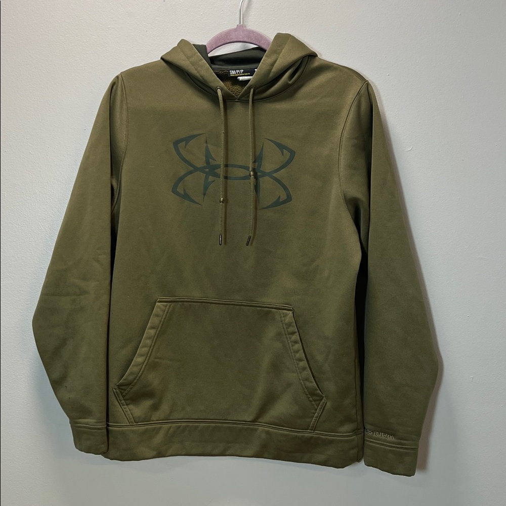 Under Armour Hoodie (Green, Fish Hook Logo)